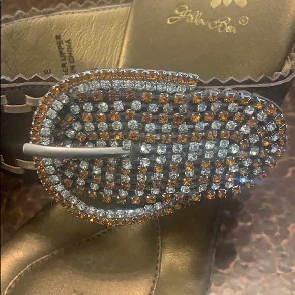 Authentic Yellow Box crystal wedge sandals 👡! - Picture 6 of 6